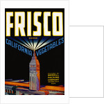 Frisco California Vegetables Crate Label by Anonymous