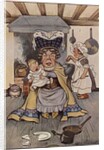 The Duchess Was Sitting on a Three-Legged Stool, Nursing a Baby Illustration by Milo Winter