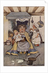 The Duchess Was Sitting on a Three-Legged Stool, Nursing a Baby Illustration by Milo Winter