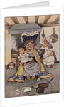 The Duchess Was Sitting on a Three-Legged Stool, Nursing a Baby Illustration by Milo Winter