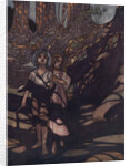 Hansel and Gretel in the Forest Illustration by Charles Robinson