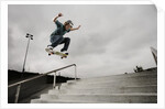Skateboarder Performing Tricks by Anonymous