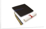Mortarboard and Diploma by Anonymous