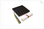 Mortarboard and Diploma by Anonymous