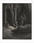 Before the Gates There Sat on Either Side a Formidable Shape by Gustave Dore