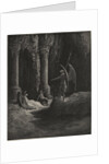 Before the Gates There Sat on Either Side a Formidable Shape by Gustave Dore