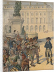 Illustration of Napoleon Standing Up to a Revolutionary Mob by Jacques Onfroy de Breville