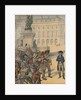 Illustration of Napoleon Standing Up to a Revolutionary Mob by Jacques Onfroy de Breville
