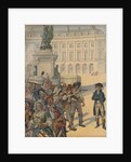Illustration of Napoleon Standing Up to a Revolutionary Mob by Jacques Onfroy de Breville