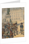 Illustration of Napoleon Standing Up to a Revolutionary Mob by Jacques Onfroy de Breville