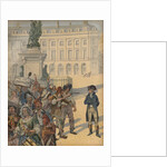 Illustration of Napoleon Standing Up to a Revolutionary Mob by Jacques Onfroy de Breville