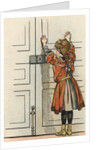 Illustration of a Child by a Door by Jacques Onfroy de Breville