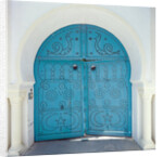 Ornate Blue Doors by Anonymous