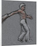 Illustration of a Jai Alai Player in Motion by Alexandra Day