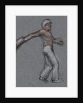 Illustration of a Jai Alai Player in Motion by Alexandra Day