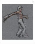 Illustration of a Jai Alai Player in Motion by Alexandra Day