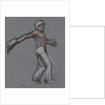 Illustration of a Jai Alai Player in Motion by Alexandra Day