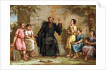 Illustration of Saint Benedict Teaching Boys by Anonymous