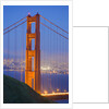 Tower of Golden Gate Bridge and San Francisco at Dusk by Anonymous