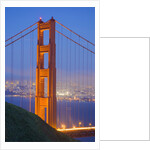 Tower of Golden Gate Bridge and San Francisco at Dusk by Anonymous