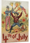 4th of July Postcard with Firecrackers by Anonymous