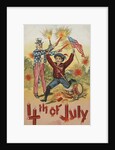 4th of July Postcard with Firecrackers by Anonymous