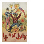 4th of July Postcard with Firecrackers by Anonymous