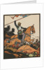 Illustration of Hernando Cortez in Battle by J.L. Kraemer