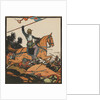 Illustration of Hernando Cortez in Battle by J.L. Kraemer