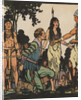 Illustration of John Smith and Pocahontas by J.L. Kraemer