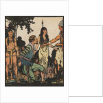 Illustration of John Smith and Pocahontas by J.L. Kraemer