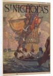 Illustration of Pirates Rowing to Ship by Manning DeVilleneuve Lee