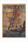 Illustration of Pirates Rowing to Ship by Manning DeVilleneuve Lee