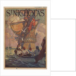 Illustration of Pirates Rowing to Ship by Manning DeVilleneuve Lee