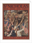 Illustration of Children Greeting Soldiers on Train by Norman Price