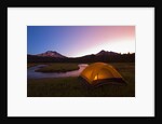 Tent Beside a Stream at Sunrise by Anonymous