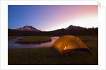 Tent Beside a Stream at Sunrise by Anonymous