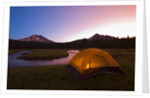 Tent Beside a Stream at Sunrise by Anonymous