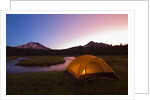 Tent Beside a Stream at Sunrise by Anonymous