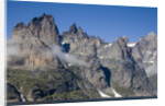 Mountain Peaks at Torsukattak Fjord by Anonymous