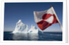 Greenland Flag on Arctic Umiaq Line Ferry by Anonymous