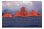 Lava Fountain at Krafla Volcanic Eruption by Anonymous