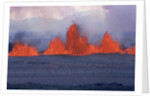 Lava Fountain at Krafla Volcanic Eruption by Anonymous