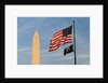 Washington Monument and American Flag by Anonymous