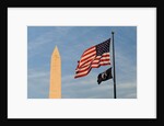Washington Monument and American Flag by Anonymous