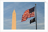 Washington Monument and American Flag by Anonymous