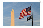 Washington Monument and American Flag by Anonymous