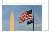 Washington Monument and American Flag by Anonymous