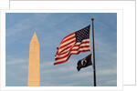 Washington Monument and American Flag by Anonymous