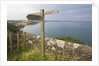 Direction Sign on Path Above Start Bay in Devon by Anonymous